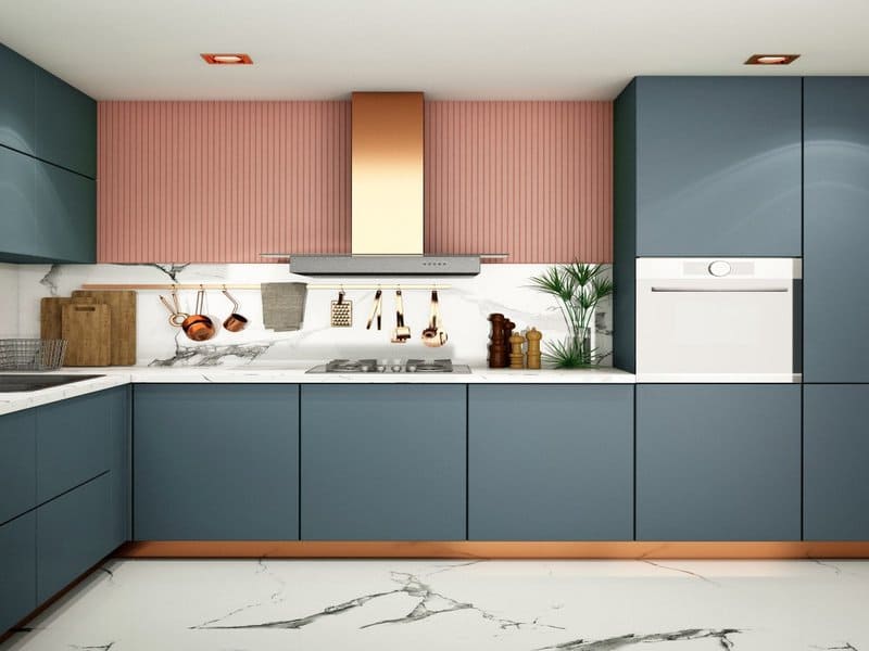 L Shaped Modular Kitchen