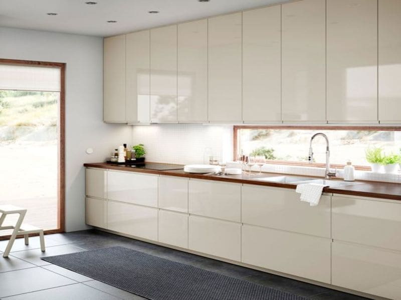 straight modular kitchen