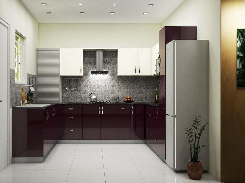 U Shaped Modular Kitchen