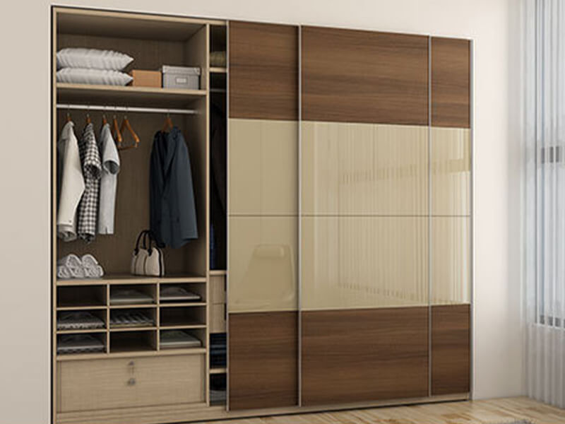 Wooden Sliding Wardrobe-4